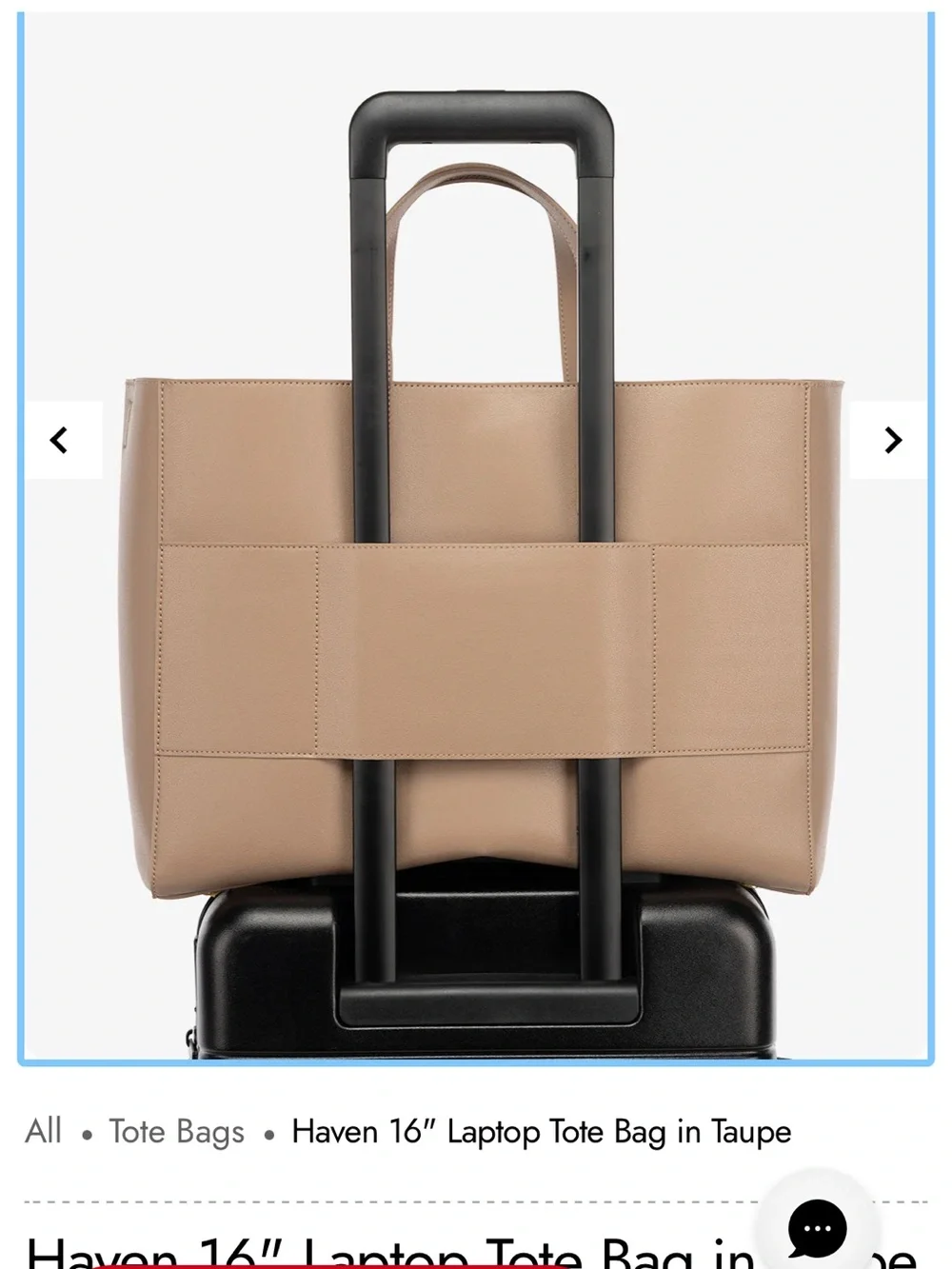 CALPAK Haven 16" Laptop Work Travel Tote Bag in Taupe - Picture 9 of 16